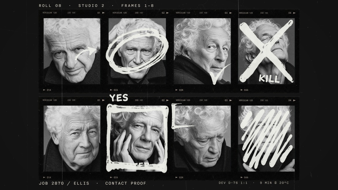 Grunge Contact Sheet Photo Effect Template in PSD