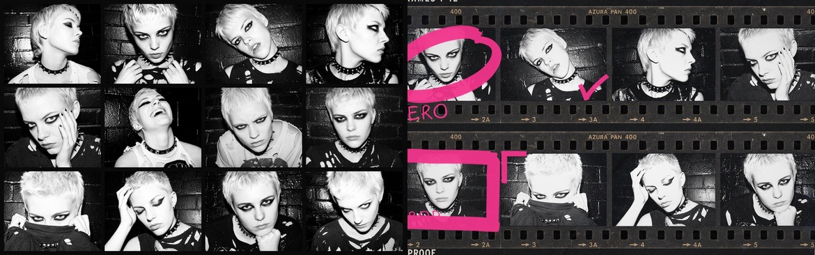 Grunge Contact Sheet Photo Effect Template in PSD