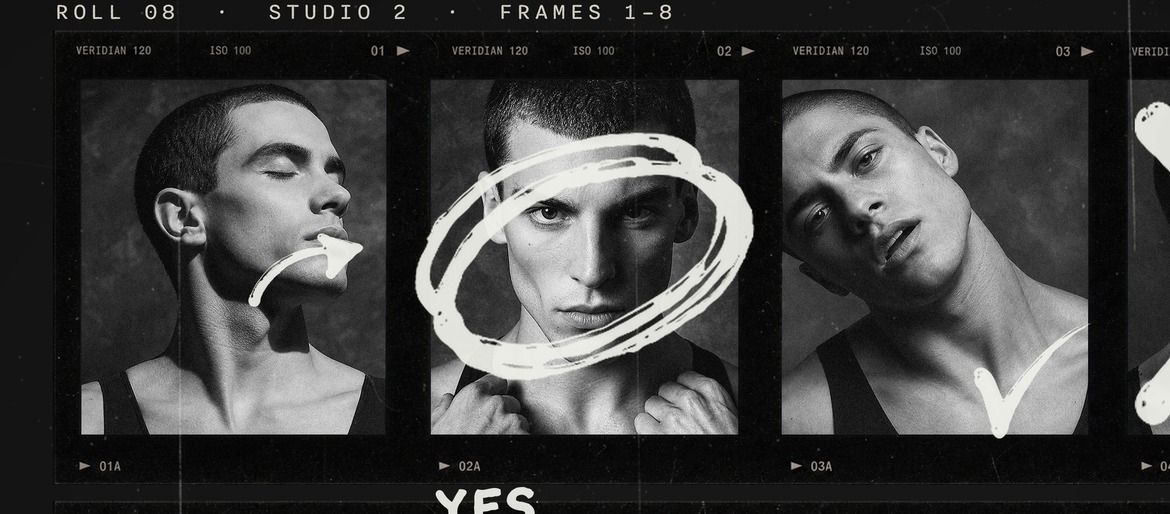 Grunge Contact Sheet Photo Effect Template in PSD