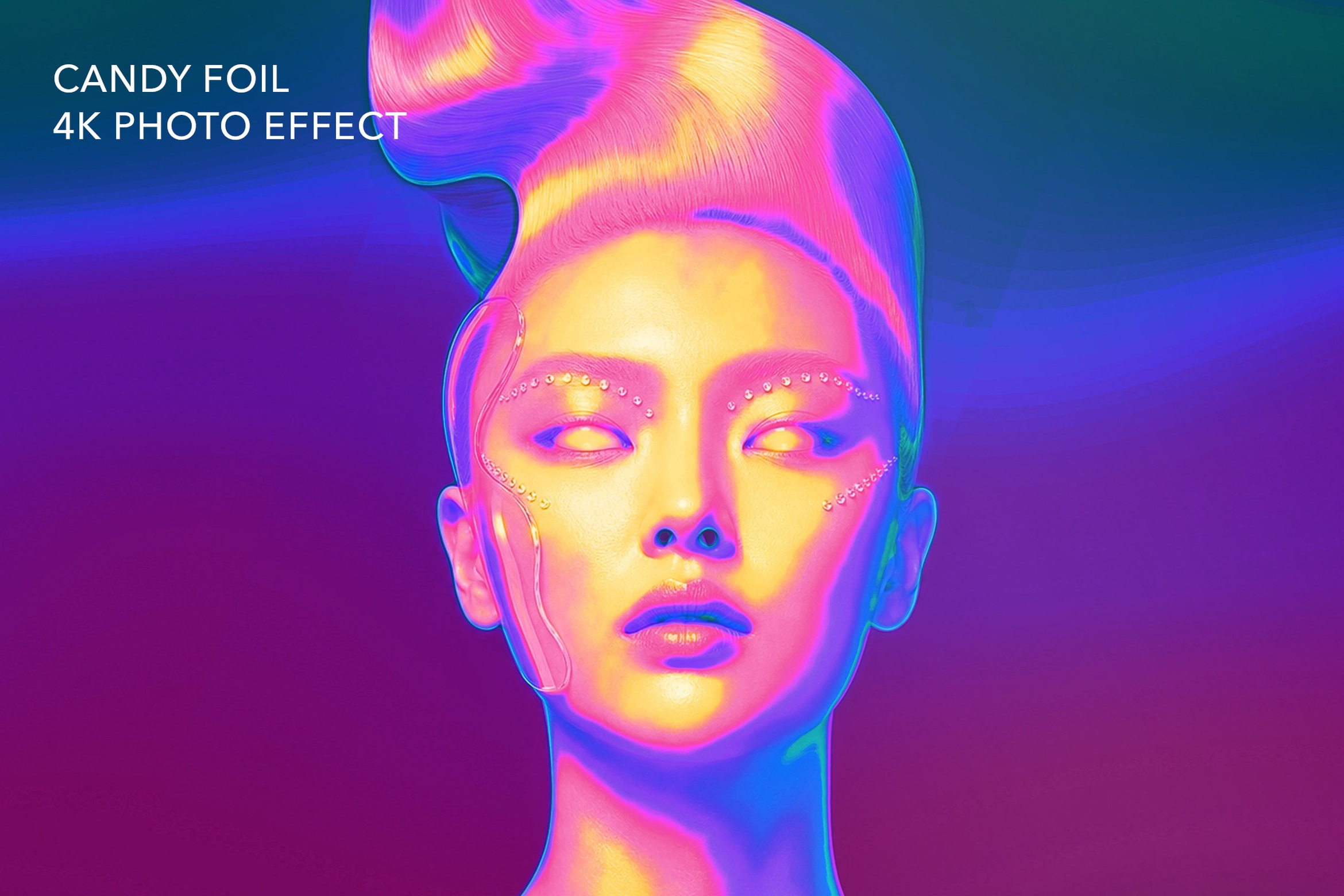 Holographic Foil Photo Effect Template - DesignerCandies