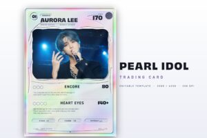 Kpop Idol Trading Card Template in PSD