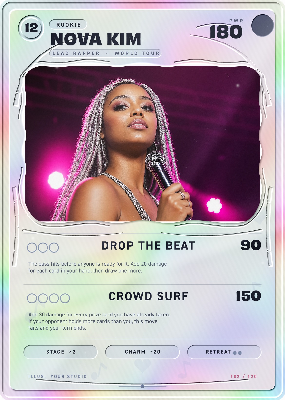 Kpop Idol Trading Card Template in PSD