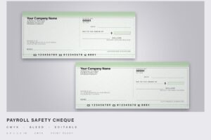 Payroll Check Template in PSD