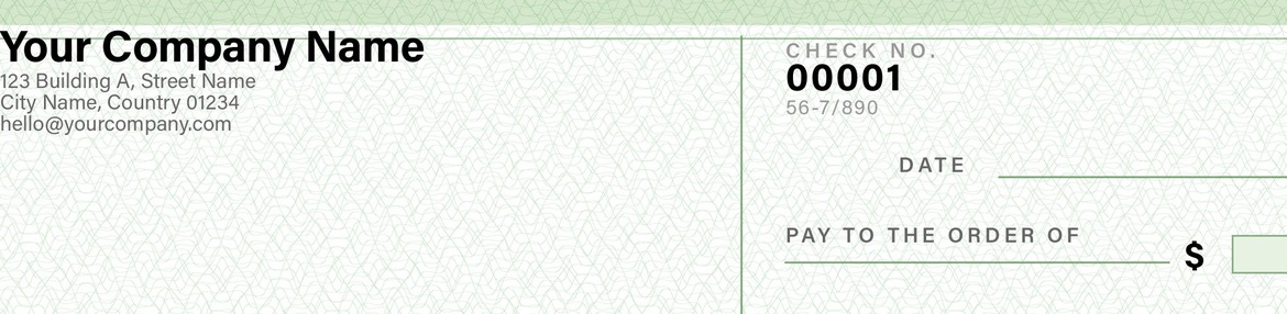 Payroll Check Template in PSD
