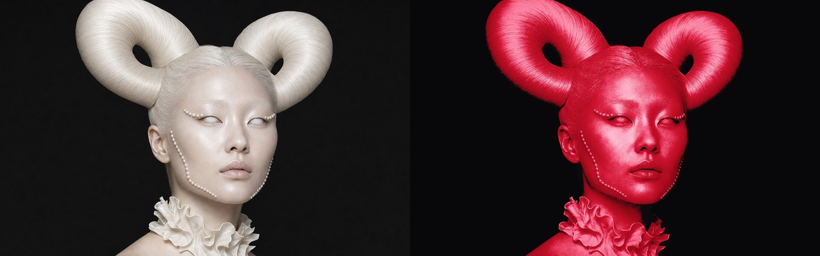Red Thermal Photo Effect Template in PSD