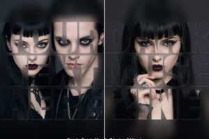 Text Mask Photo Effect Template in PSD