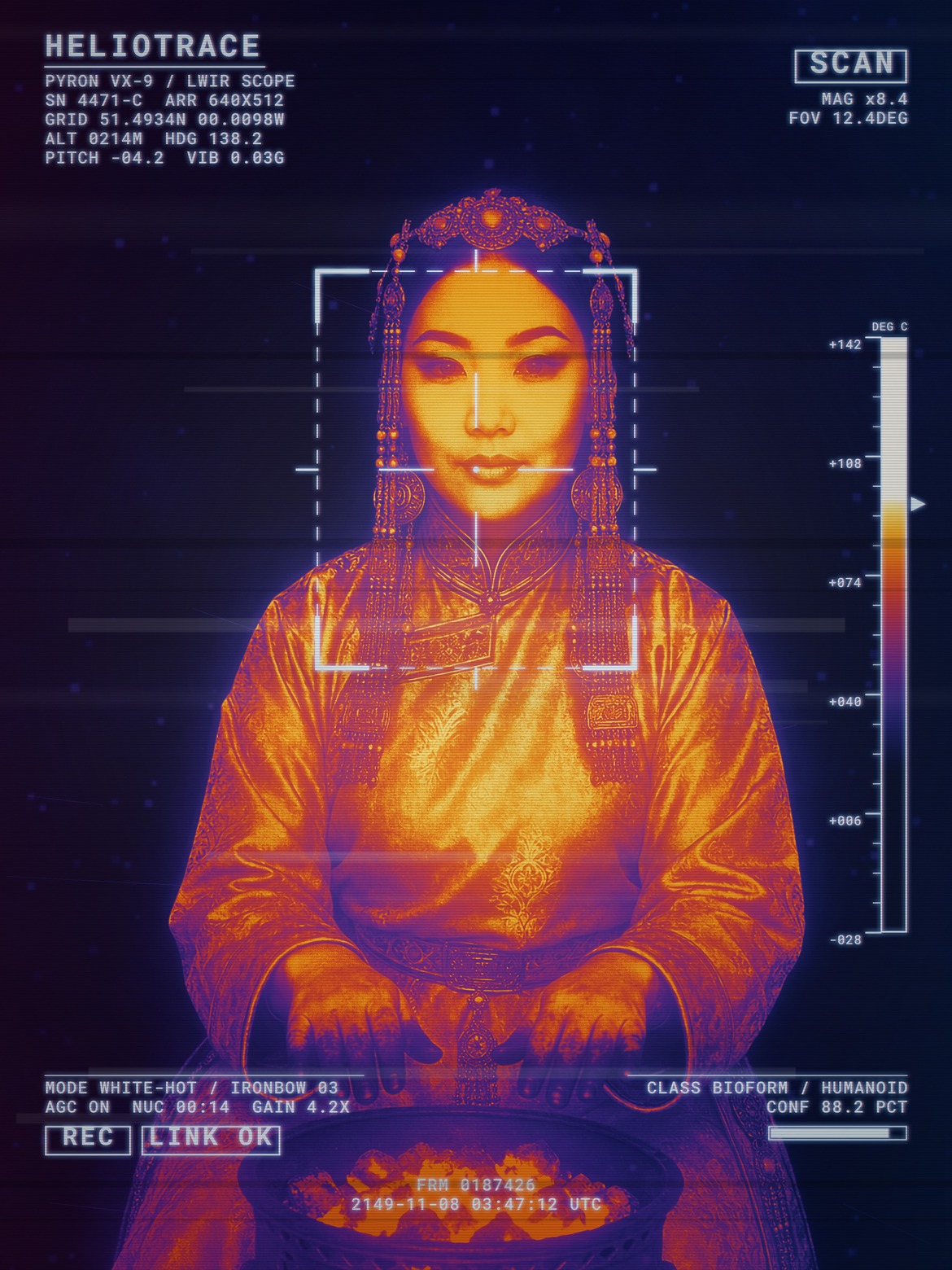 Thermal Scanner Photo Effect Template in PSD