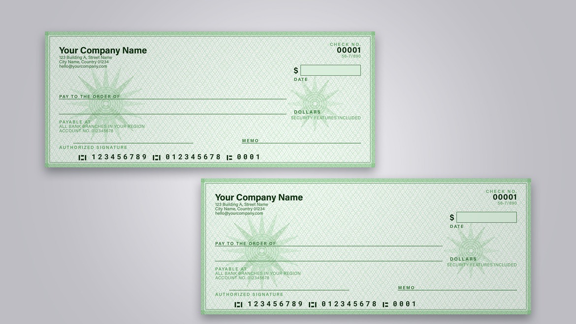 Vintage Bank Check Template in PSD