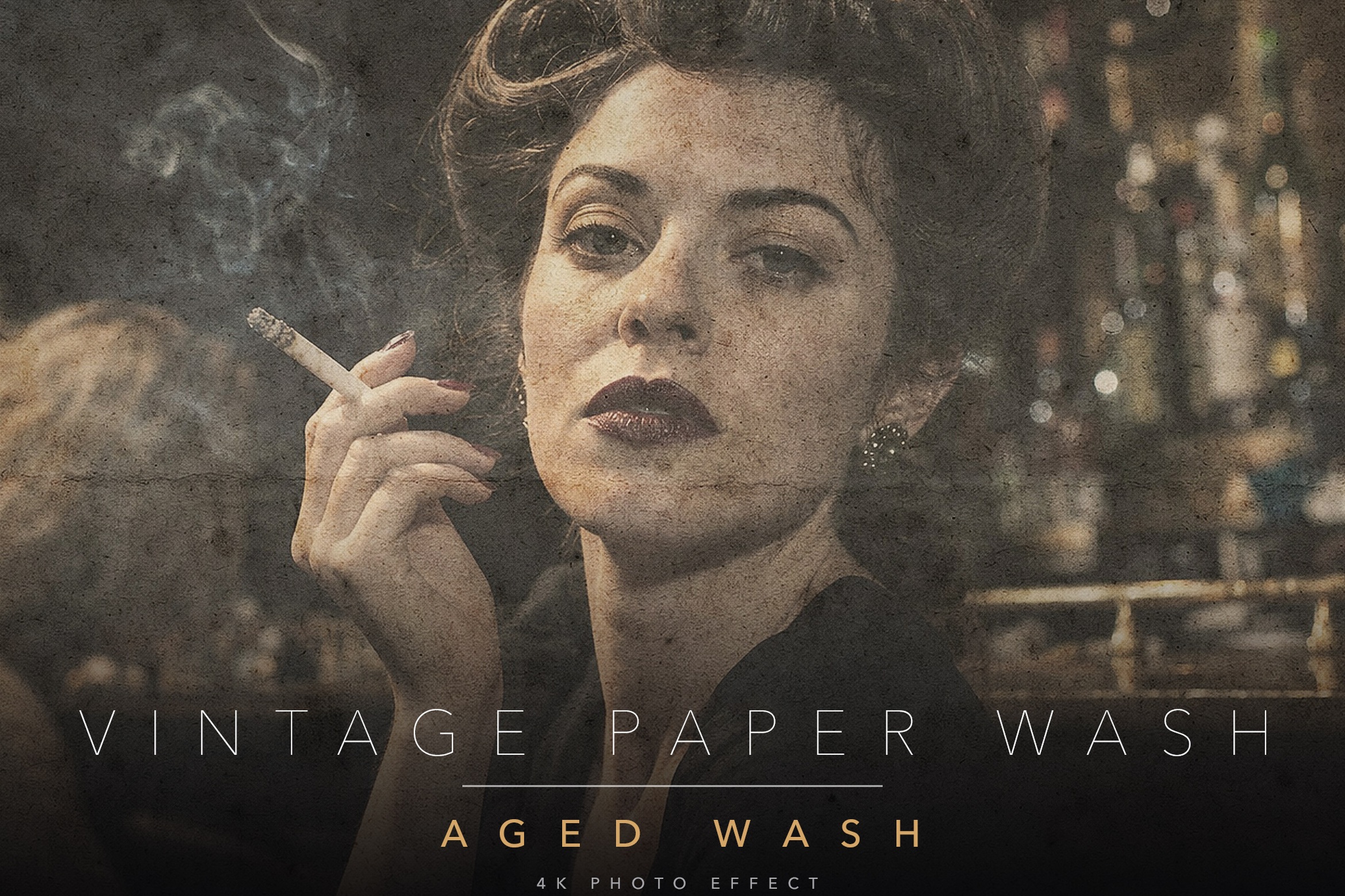 Vintage Paper Photo Effect Template in PSD