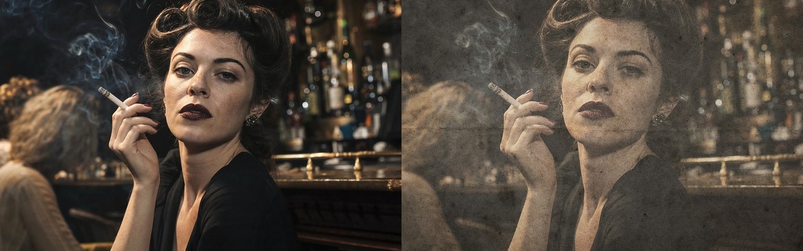 Vintage Paper Photo Effect Template in PSD
