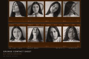 Analog Film Strip Photo Collage Template in PSD