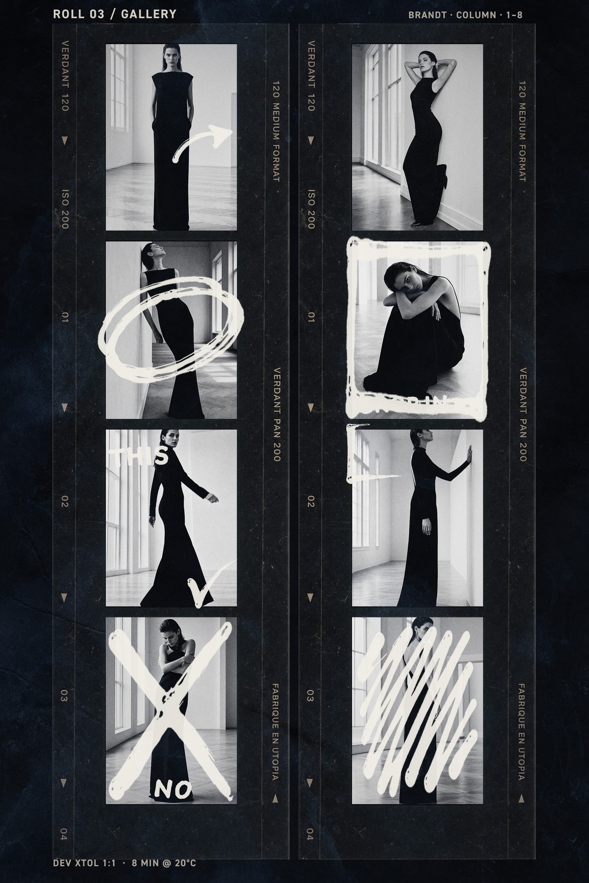 Film Strip Contact Sheet Photo Collage Template in PSD