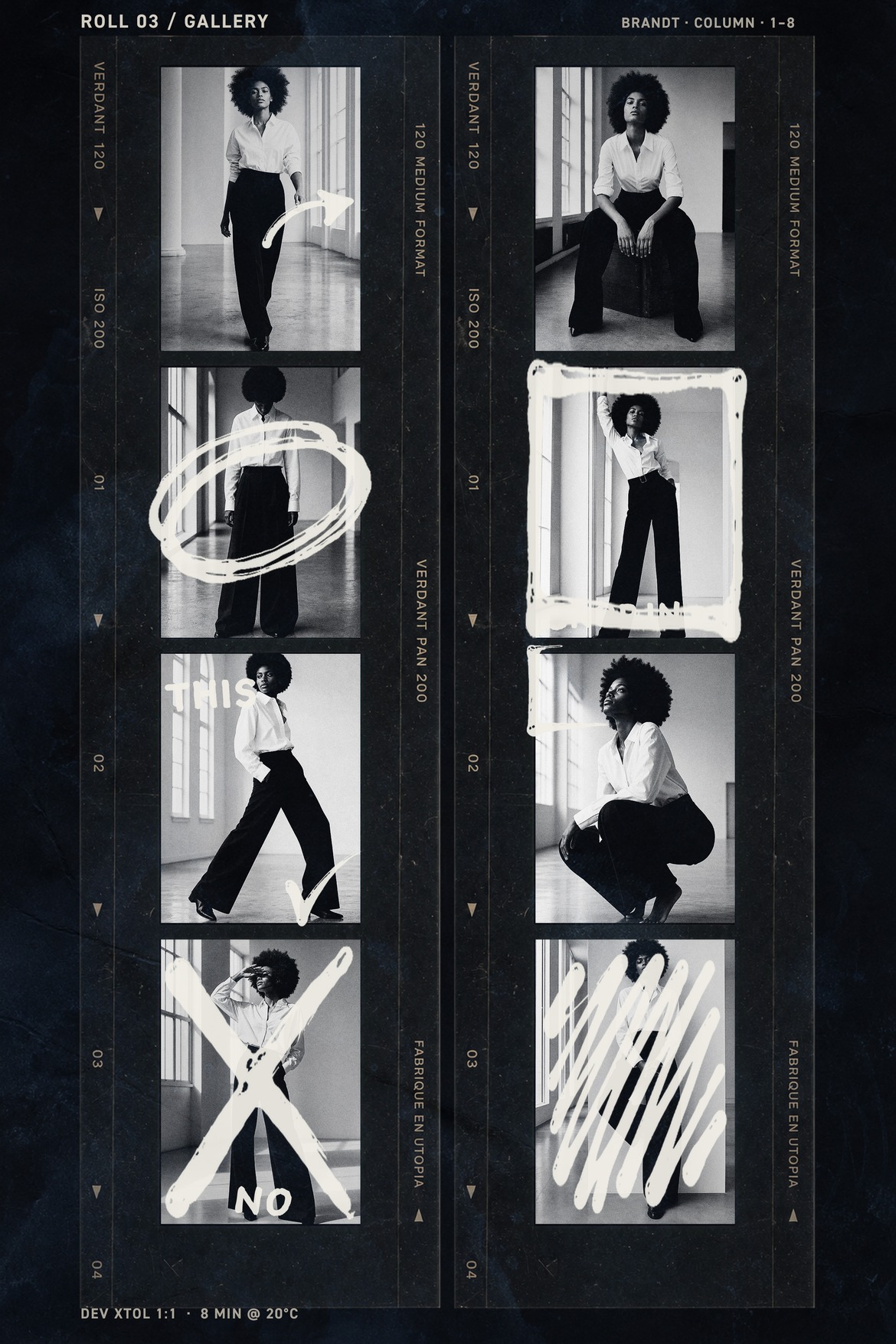 Film Strip Contact Sheet Photo Collage Template in PSD