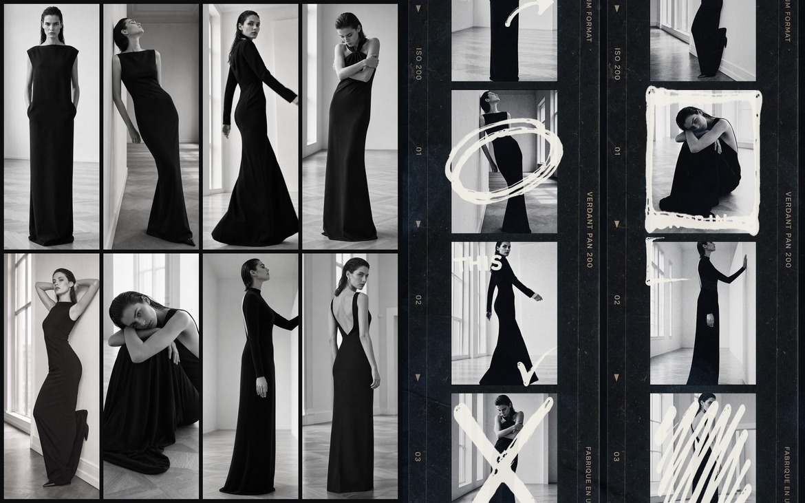 Film Strip Contact Sheet Photo Collage Template in PSD