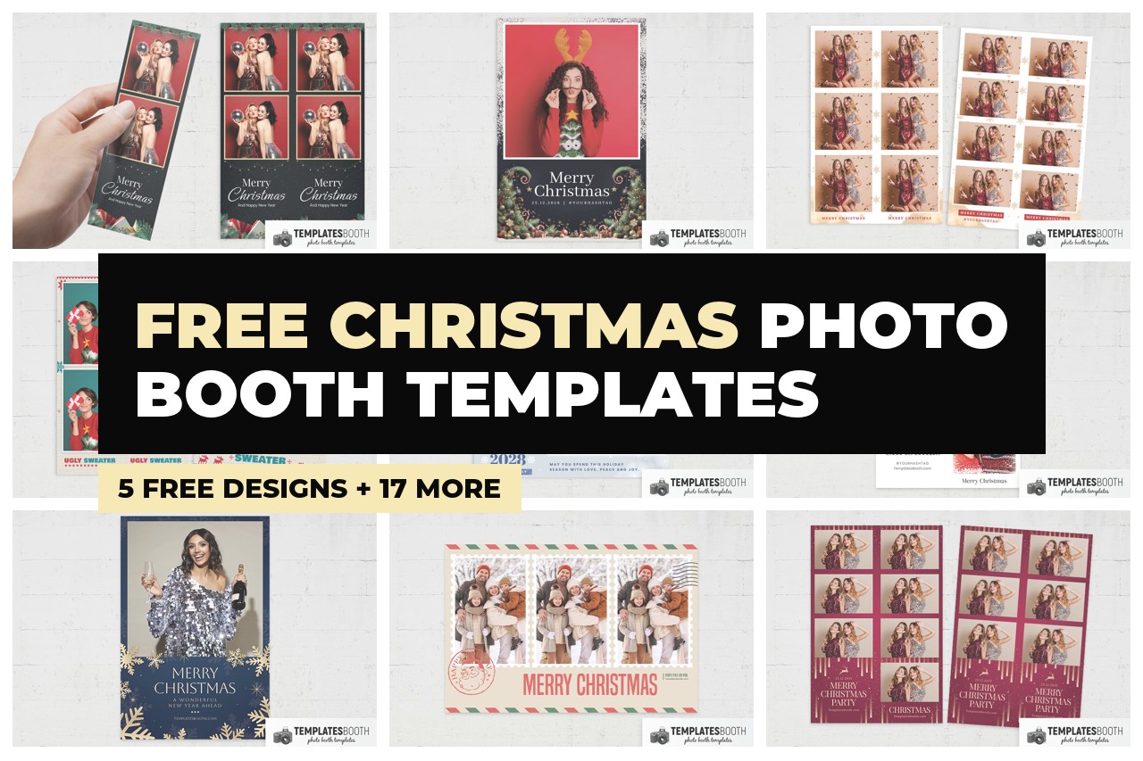 Free Christmas Photo Booth Templates: 5 Free Designs + 17 More for 2026