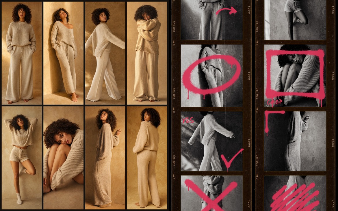 Grunge Contact Sheet Photo Effect Template in PSD