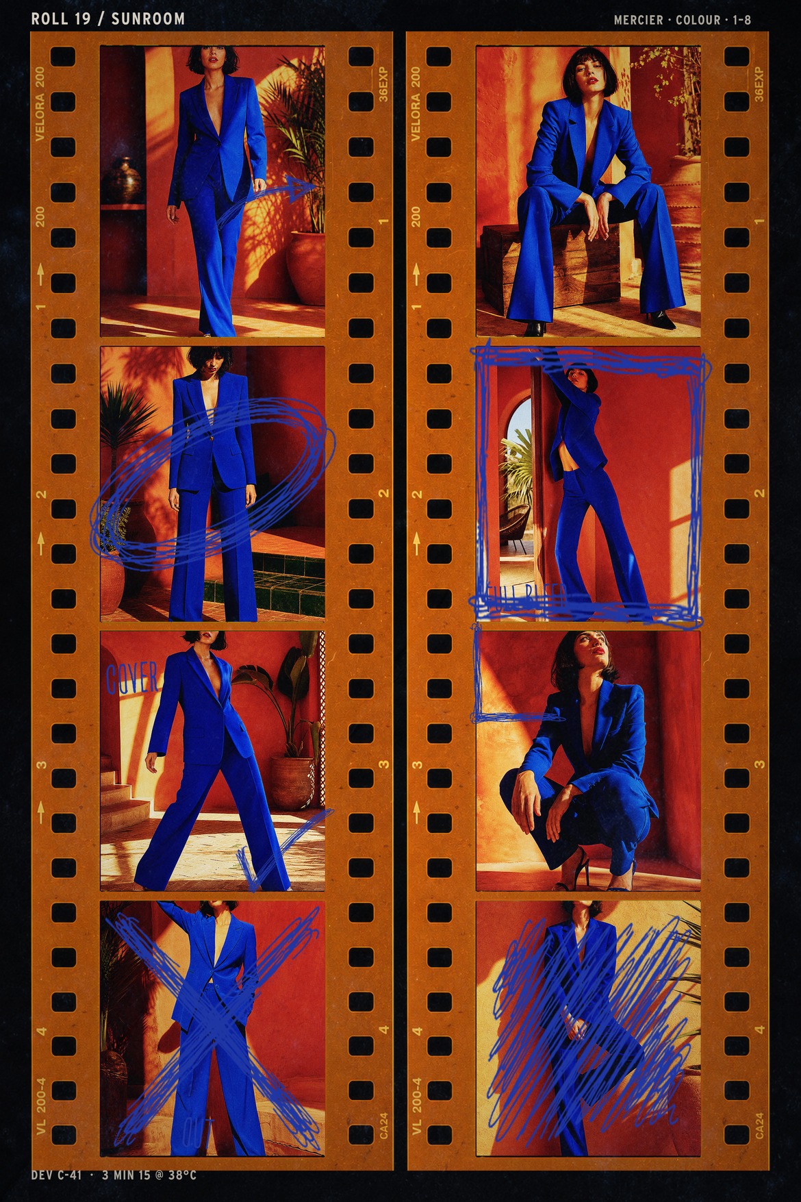 Vintage Film Strip Contact Sheet Template in PSD